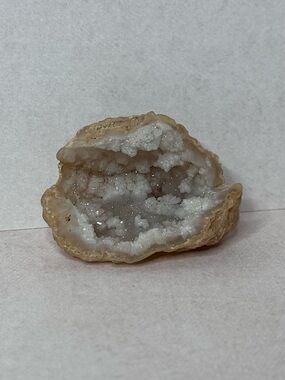 Natural Quartz Geode with White Crystal Interior